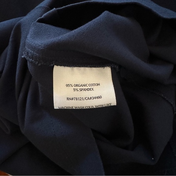 Eileen Fisher Organic Cotton Navy Blue Slim STRETCH Twill Pants - Picture 8 of 10
